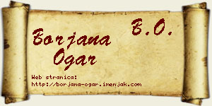Borjana Ogar vizit kartica